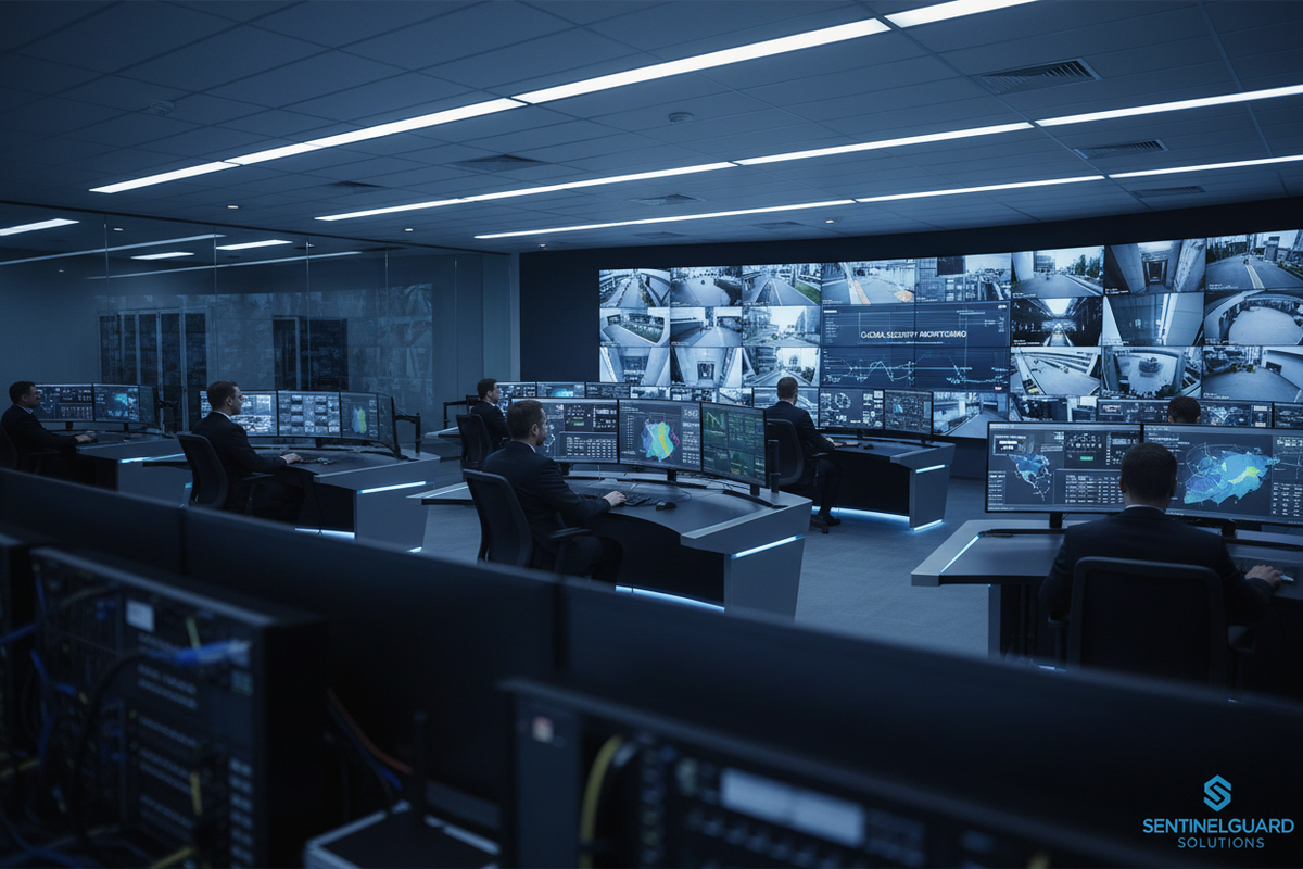 Security control room background